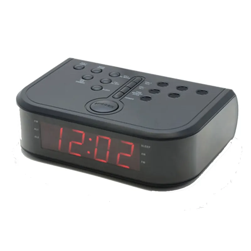 HS-38C Modern Design FM Radio Alarm Clock with Battery Backup,USB Port, Dual Alarm function