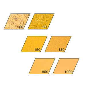 Kunden spezifische Größe 49 Löcher Gelb <span class=keywords><strong>Aluminium</strong></span> oxid Schleifpapier Schleifpapier Scheibe P60-P800 Körnung OEM für Auto Metall Holz Schleifen Polieren - Product Image 6