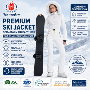 Combinaison <span class=keywords><strong>de</strong></span> ski pour femme, blanche, sur mesure, imperméable, en fausse fourrure, combinaison <span class=keywords><strong>de</strong></span> ski une pièce, vêtements <span class=keywords><strong>de</strong></span> ski et <span class=keywords><strong>de</strong></span> neige pour femme - Product Image 1