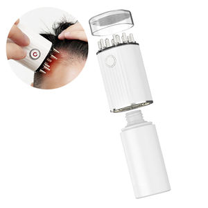 Aplicador de cuero cabelludo de aceite capilar eléctrico 2 en 1 con masajeador de cabeza de cepillo aplicable a mano de luz roja para el crecimiento del cabello - Product Image 1