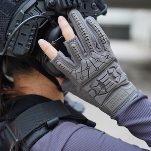 Guantes Tácticos Seibertron Unisex 2.0 T.T.F.I.G, 3 Dedos Descubiertos, Correa de Muñeca Ajustable, Antideslizantes, para Combate, Senderismo, Motociclismo, de Goma - Product Image 1