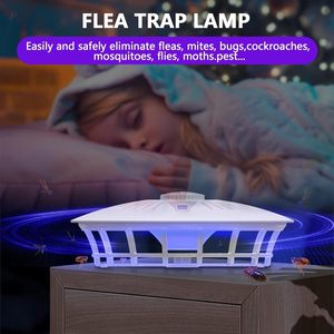 Piège à puces CE Flea TrapDome avec 4 modes d'éclairage, lampe anti-puces intérieure non toxique, pièges à insectes avec 5 plaques collantes - Product Image 2