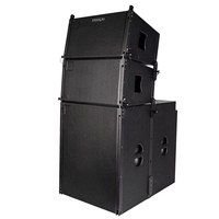 Haut-parleur DSP Dual 10 pouces Super Bass Subwoofer Ensemble de haut-parleurs Line Array professionnels Système de haut-parleurs Line Array à scène active