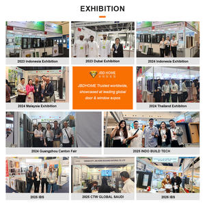 Porte coulissante de patio à double vitrage résistante aux intempéries - Portes coulissantes en verre aluminium à économie d'énergie pour maisons et villas - Product Image 5