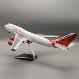 ของขวัญส่งเสริมการขายราคาขายส่ง โมเดลเครื่องบิน <span class=keywords><strong>B747</strong></span> Air India ขนาด 1:150 ยาว 47 ซม. ทำจากเรซิ่น พร้อมล้อ - Product Image 1