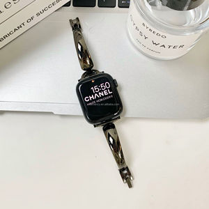 <span class=keywords><strong>Bracelet</strong></span> en métal courbé pour Apple Watch 7 8 9 10 41/42/44/45mm, <span class=keywords><strong>bracelet</strong></span> pour iWatch, <span class=keywords><strong>bracelet</strong></span> de <span class=keywords><strong>montre</strong></span> en métal - Product Image 3