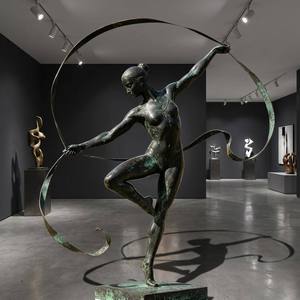 Sculpture personnalisée de gymnaste rythmique en bronze - Art de la <span class=keywords><strong>danse</strong></span> dynamique, statue en bronze - Product Image 2