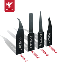 Ensemble de lames multifonctionnelles FLYCDI pour enlever la colle, haute dureté, manche en bois, pour téléphone portable, caméra, carte mère, puce CPU, grattoir IC