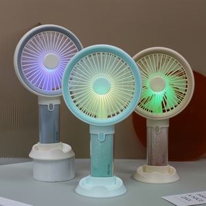 LingPan Portable <b>Fan</b> With Light 5W Rechargeable Battery Handheld Desk <b>Stand</b> For Kids Gifts - Product Image 2
