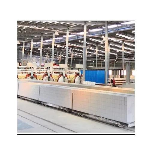 Línea de producción de bloques totalmente automática, máquina de fabricación de bloques AAC CLC de hormigón esterilizado de ladrillo aireado