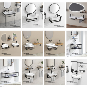 <span class=keywords><strong>Pas</strong></span> <span class=keywords><strong>cher</strong></span> Salle De Bains Évier Console Pieds Métal Mat <span class=keywords><strong>Noir</strong></span> Art Lavabo Avec Porte-Serviette Lavabo Avec Lavabo Porte-Serviette - Product Image 3
