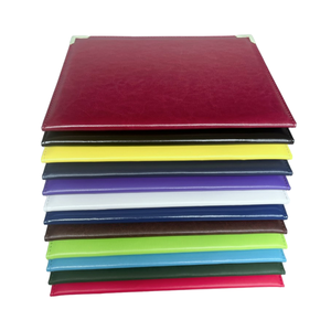 Biểu tượng tùy chỉnh A5 giấy chứng nhận nhung thư mục A4 Kích thước trống PU da bằng tốt nghiệp bìa với Vàng/Bạc in ấn trường nộp hồ sơ sản phẩm - Product Image 3