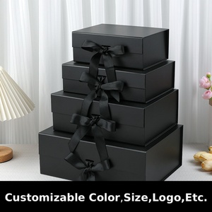 China Manufacturing Paper Gift Boxes Black Rigid Gift Box Manufacturer Foldable Gift Box Packaging Foldable Prufum Gift Box - Product Image 2