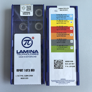 Outil de tournage CNC haute performance RPMT10T3 MO LT30 OEM avec revêtement PVD/CVD, plaquettes en carbure de tungstène, lame de 16 mm, dureté 65 - Product Image 4