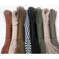 KongBo extérieur 30m 50m100m 100 pieds 7 9 11 brins noyau 1mm 2mm 3mm 4mm 6mm 8mm Nylon Polyester 550 Paracord Parachute corde cordon