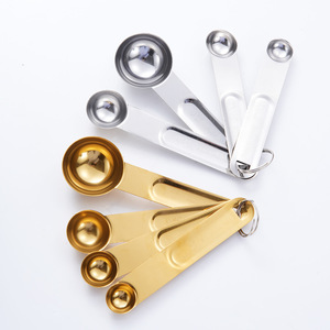 Bajo MOQ Acero inoxidable 4 PCs Azúcar Polvo <span class=keywords><strong>Cucharada</strong></span> Herramientas de medición Todo en <span class=keywords><strong>una</strong></span> taza medidora - Product Image 3