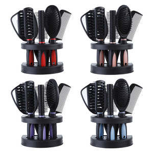 Hair Styling Comb <b>Set</b> 6-Piece With Mirror Portable Travel Hair Tools For Home Use - Product Image 5