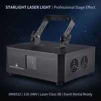 Luz Láser de Estrellas con Efecto Estrellado RGB de 2W/3W, Animación a Todo Color, LED para DJ, Control DMX512/Activación por Sonido, IP33