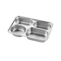 Ensemble de plats de service compartimentés Liyunda en acier inoxydable 304 de qualité alimentaire, modernes, écologiques et durables, pour la rentrée scolaire (Modèles