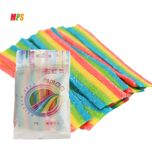 Halal Surtido de frutas sabor amargo tira multicolor cinturones regaliz gomoso al por mayor dulces y dulces - Product Image 6