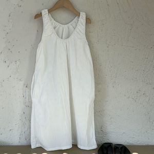 Abito estivo senza maniche per bambina, abito casual <span class=keywords><strong>bianco</strong></span> testurizzato per bambine, per vacanze al mare - Product Image 6