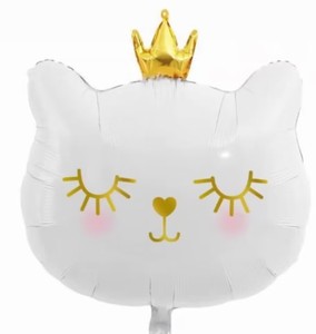 pink Black Cat Balloons Crown Cat Foil Helium Balloon Adorable <strong>Kitty</strong> Pet Cat <strong>Theme</strong> <strong>Party</strong> Decorations Animal Balloons - Product Image 2