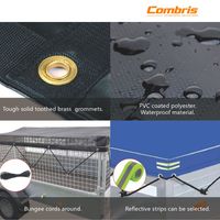 Bâche plate pour remorque en PVC enduit de 11 oz avec rabat anti-pluie, en vinyle noir de 18 oz, imperméable, résistante aux déchirures, de haute qualité