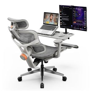 Chaise de bureau ergonomique de qualité supérieure, inclinable, en maille, pivotante, pour le travail, le gaming et les tâches de direction - Product Image 3