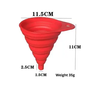 ชุดกรวยพลาสติกเกรดอาหาร ใช้ซ้ำได้ ปลอดภัยสำหรับเครื่องล้างจาน สำหรับใส่น้ำมัน น้ำส้มสายชู ไวน์ ของเหลว แบบพับได้ ขนาดเล็ก ชุดสี่ชิ้น ขายส่ง - Product Image 6