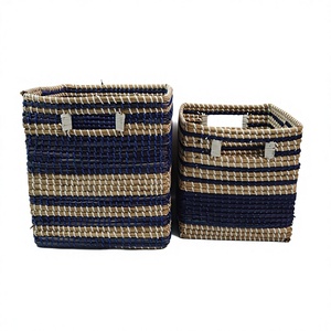 Cesta de Mimbre de Color Eco Chic, Tejida a Mano, Decoración Artesanal para el Hogar de Vietnam, Marca VAS-VIET ANH SEDGE, Modelo VAS-BASKET - Product Image 1
