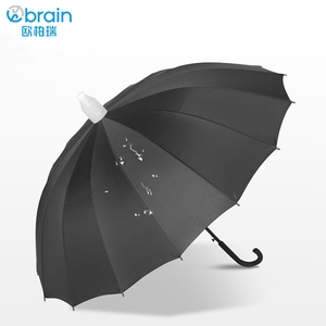 Khuyến Mãi Không Có Nước Nhỏ Giọt Umbrella Với Bìa Nhựa Tùy Chỉnh LOGO Đen Umbrella - Product Image 1