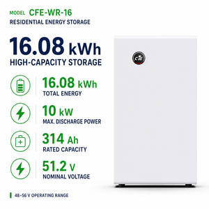 Système de stockage d'énergie résidentiel 16 kWh LiFePO4 51,2 V 314 Ah pour <span class=keywords><strong>Pylontech</strong></span> Growatt Victron <span class=keywords><strong>Goodwe</strong></span> SMA Solis - Product Image 3