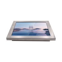 12, 15, 17 pouces, étanche Ip65 Ip67, panneau tactile de moniteur PC industriel intégré avec boîtier SUS304
