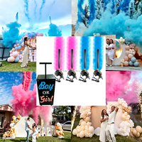 Machine à révélation du sexe et canon à poudre avec effet fumigène pour les anniversaires et les fêtes - Utilisation extérieure écologique