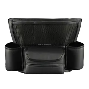 Hot sales fashion waterproof Car Seat Organizer for Cup Holders Tissue Box Pu Leather Car Travel Accessories