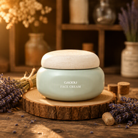Flacon pompe en verre élégant 30g 50g, ensemble d'emballage cosmétique, ensemble de soins de la peau en verre dépoli avec bouchon à bille et compte-gouttes pour sérum