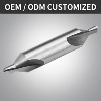 Fraise professionnelle personnalisable pour CNC, HSS, revêtement brillant, foret de centrage 60 degrés, fraises à queue