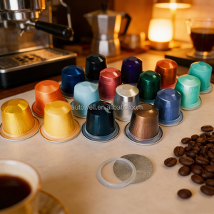 Cápsulas de Café de Aluminio de Venta de Fábrica, Se Aceptan Cápsulas de Café Personalizadas en Tamaño y Color con Tapa de Aluminio - Product Image 1