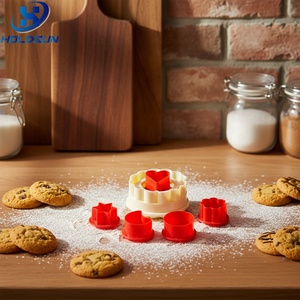 Ensemble de 5 emporte-pièces à biscuits en plastique PP, couleur personnalisée, écologique, sans danger pour les aliments, lavage à la main recommandé pour une utilisation facile, outils de pâtisserie - Product Image 6