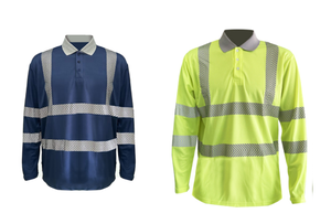 Polo da Lavoro Personalizzata con Logo, Alta Visibilità Arancione, Manica Corta Riflettente con Freccia - Product Image 6