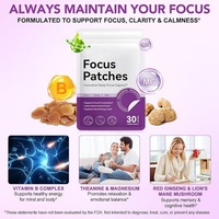 Fournisseur de patchs transdermiques personnalisés OEM, vitamine B complexe, théanine, magnésium, 30 patchs par boîte