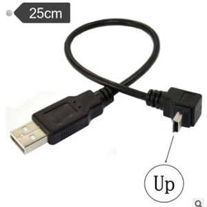 Cable de datos USB 2.0 de ángulo recto Mini 5p AM a Mini B de 25 cm para reproductor MP3 MP4 - Product Image 3