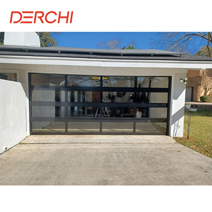 Derchi Chất Lượng Cao Tùy Biến Hợp Kim Nhôm Cửa Nhà Để Xe Kháng Để Bão Kính Cửa Nhà Để Xe - Product Image 5