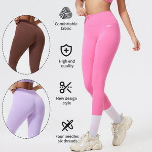 Alta calidad Reversible transpirable de talla grande de cintura alta Ecológico Mujeres Gimnasio Yoga Entrenamiento Leggings Color de longitud completa - Product Image 6