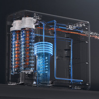 Nouveau design, système de filtration d'eau RO instantané à double sortie en plastique autonettoyant, électrique avec robinet intelligent et écran tactile