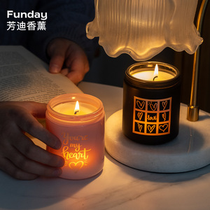 Canderful Scented Candle Cylinder Floral Fragrance Flickering Light Valentine'S Day Elegant Style - Product Image 3