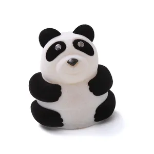 Üretici noel Panda şekli hayvan şekli akın hediye ambalaj halka kutusu