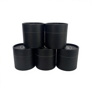 Boîte cylindrique en carton noir de luxe biodégradable en gros pour les blocs <span class=keywords><strong>Lego</strong></span> et les jouets, boîte à bijoux en papier - Product Image 3