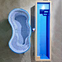 Grande piscine préfabriquée mobile portable en fibre de verre FRP, conteneur de stockage, piscine enterrée, 20 à 40 pieds
