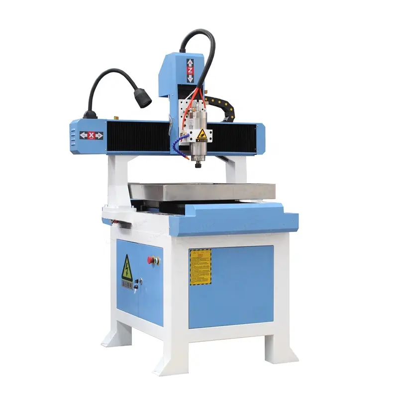 Venta caliente Mini 6060 CNC Router 4 eje de Metal grabado para imprimir bloques morir